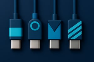 interesting usbc connectors subtle use of propel colours 00174F 73DEFF-1